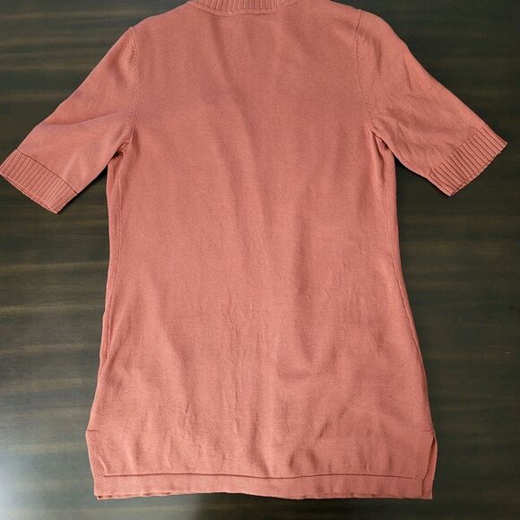 ISAAC MIZRAHI LIVE Open Front Cardigan Pink/Brown/Orange Boho SZ Small Pockets - Picture 10 of 16